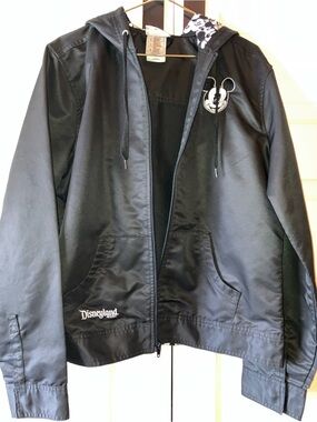 Disney Black Hooded Jacket with Mickey Patch